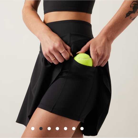 Athleta Ace High Rise 15 1/2 Tennis Skort in Black, Size L, EUC - Picture 4 of 13